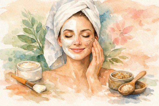 Gesichtsmaske oder Peeling zuerst?